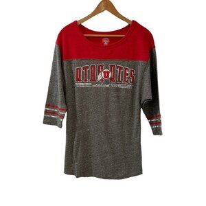 Utah UTES WOMEN'S SHIRT TEAM APPAREL SIZE SMALL NWT 3/4 Sleeve Raglan
